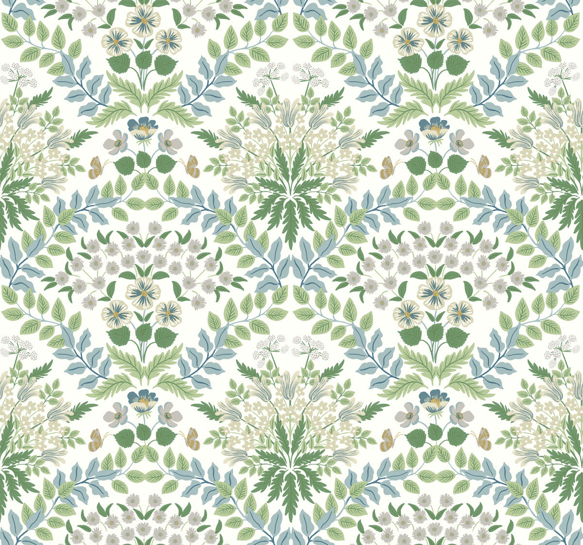 Shop Bramble Wallpaper in Blue/Green from the Rifle Paper Co. 2nd ...