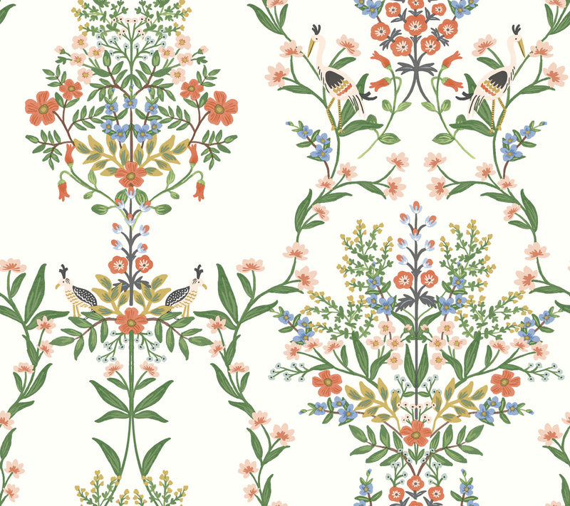 media image for Luxembourg Wallpaper in White Multi from the Rifle Paper Co. 2nd Edition by York Wallcoverings 213