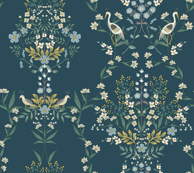 product image for Luxembourg Wallpaper in Teal from the Rifle Paper Co. 2nd Edition by York Wallcoverings 54