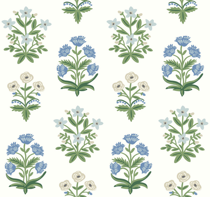 media image for Mughal Rose Wallpaper in Indigo from the Rifle Paper Co. 2nd Edition by York Wallcoverings 244