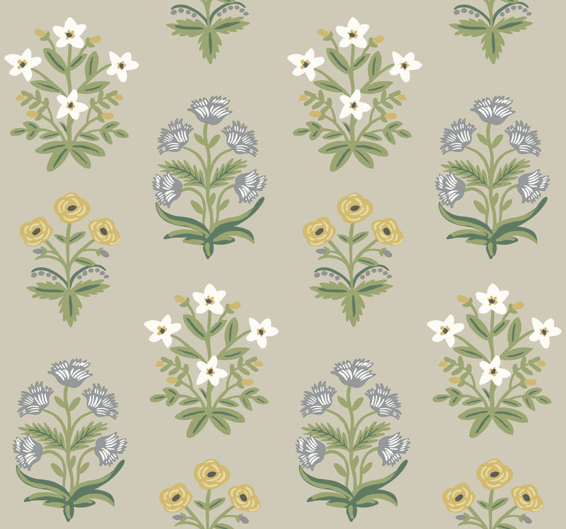 media image for Mughal Rose Wallpaper in Linen from the Rifle Paper Co. 2nd Edition by York Wallcoverings 270