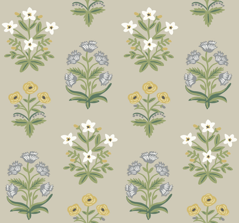 media image for Mughal Rose Wallpaper in Linen from the Rifle Paper Co. 2nd Edition by York Wallcoverings 272