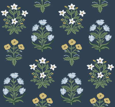 product image for Mughal Rose Wallpaper in Navy from the Rifle Paper Co. 2nd Edition by York Wallcoverings 11