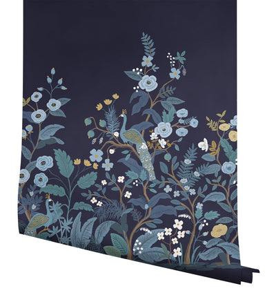 product image for Peacock Wall Mural in Navy 76