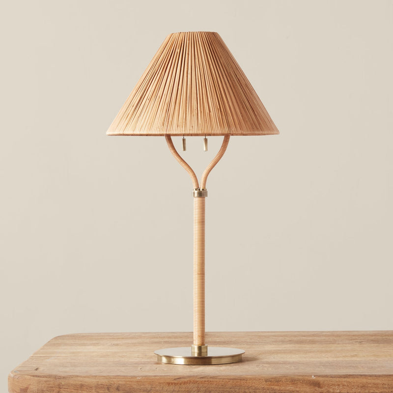 media image for rattan on rattan table lamp by woven rrtl na 1 229
