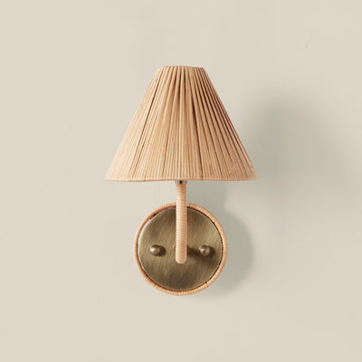 product image for rattan on rattan sconce by woven rrws na 1 32