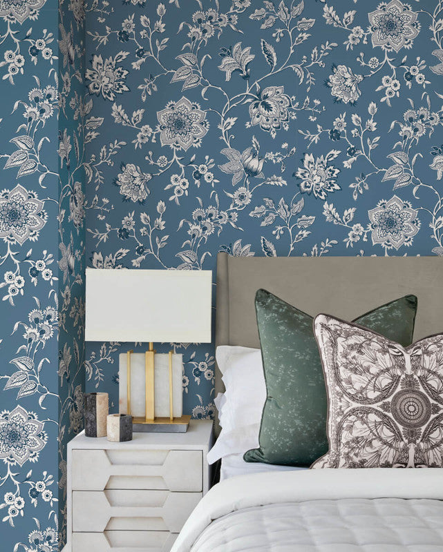 media image for Sutton Wallpaper in Blue 282