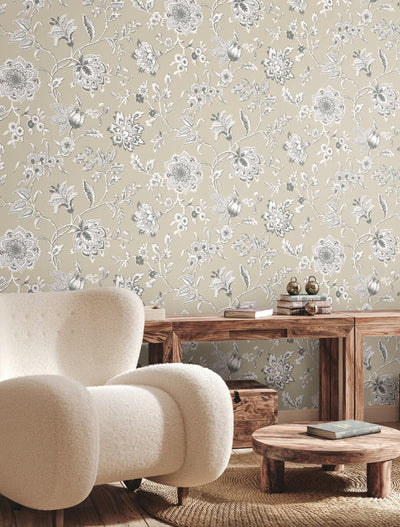 product image for Sutton Wallpaper in Taupe 58