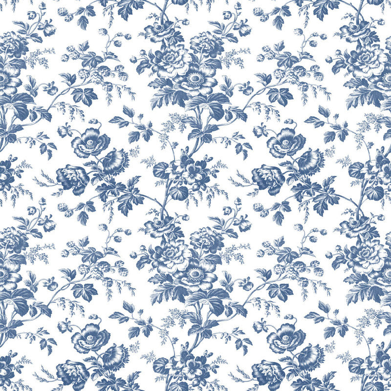 media image for Anemone Toile Wallpaper in Navy 232
