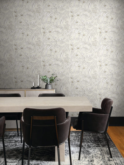 product image for Orchid Conservatory Toile Wallpaper in Beige & Taupe 48