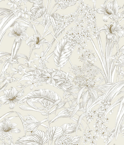 product image of Orchid Conservatory Toile Wallpaper in Beige & Taupe 51