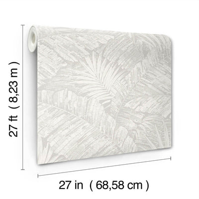 product image for Palm Cove Toile Wallpaper in White & Grey 6