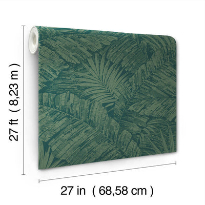 product image for Palm Cove Toile Wallpaper in Emerald Forest 48