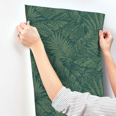 product image for Palm Cove Toile Wallpaper in Emerald Forest 40