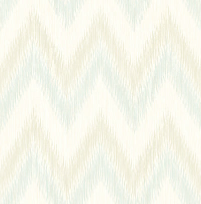 product image of sample regent flamestitch stringcloth wallpaper in sea glass and eggshell from the luxe retreat collection by seabrook wallcoverings 1 584