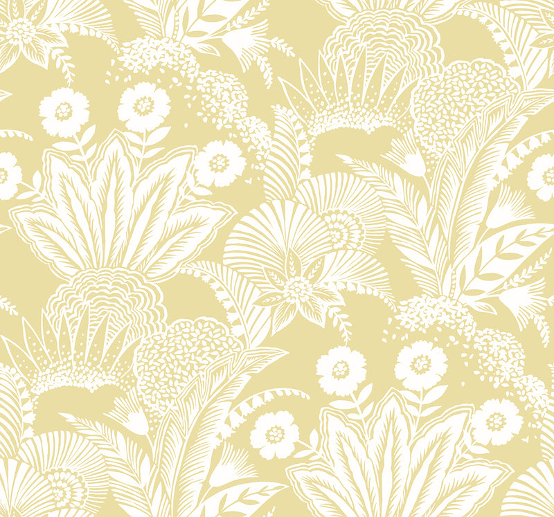 media image for Suvi Palm Grove Wallpaper in Butter 249