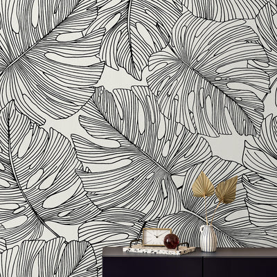 product image for Tarra Monstera Leaf Wallpaper in Contrasto 63