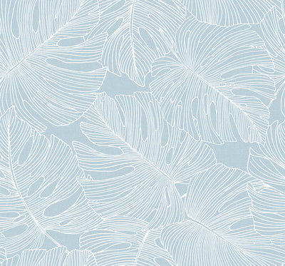 product image of Tarra Monstera Leaf Wallpaper in Early Sky 567