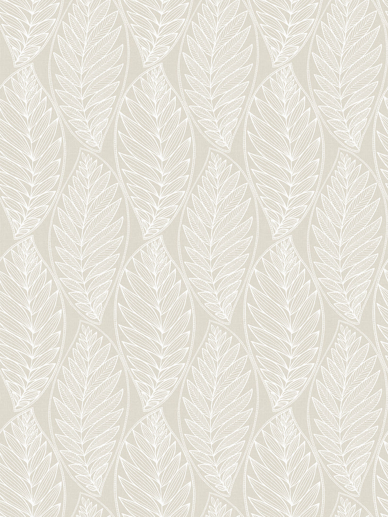 media image for Kira Leaf Husk Wallpaper in Pebble 289