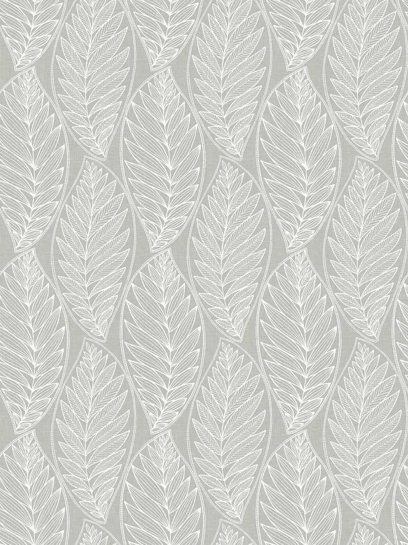 media image for Kira Leaf Husk Wallpaper in Harbor Grey 213