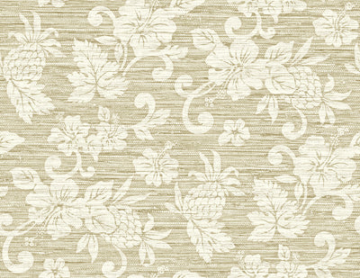 product image of Juno Island Floral Wallpaper in Saddle Tan 531