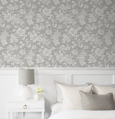 product image for Juno Island Floral Wallpaper in Half Moon Grey 92