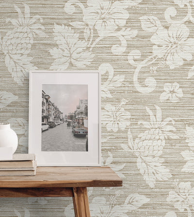 product image for Juno Island Floral Wallpaper in Balanced Beige 89