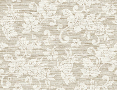 product image of Sample Juno Island Floral Wallpaper in Balanced Beige 585