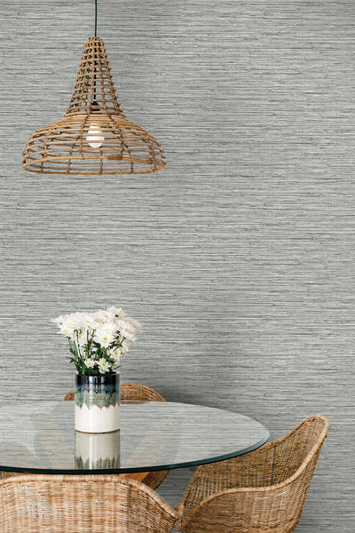 product image for Isla Faux Jute Wallpaper in Half Moon Grey 0