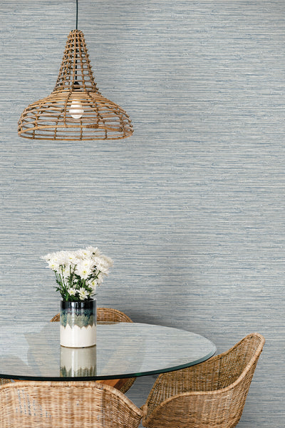 product image for Isla Faux Jute Wallpaper in Fantasy Blue 34