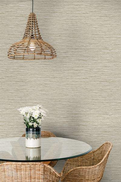 product image for Isla Faux Jute Wallpaper in Balanced Beige 8