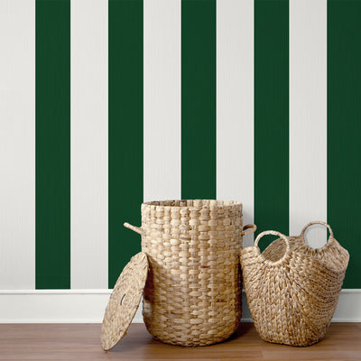 product image for Dylan Striped Stringcloth Wallpaper in Marine Green 98