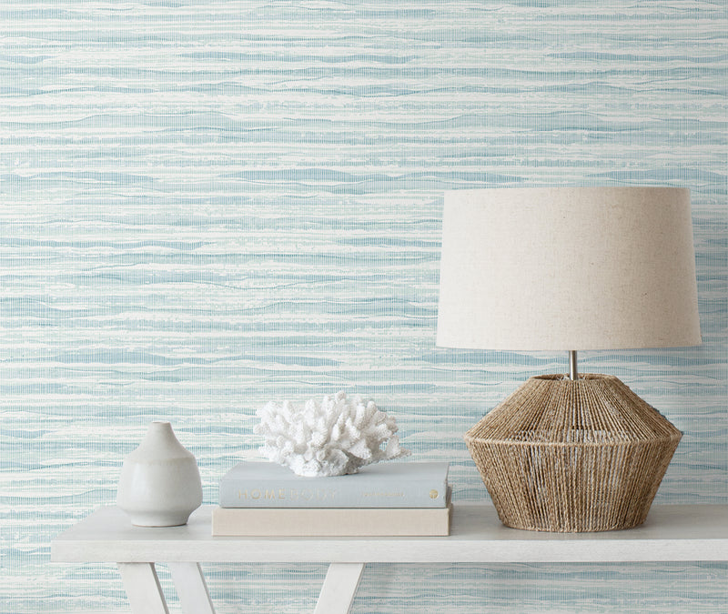 media image for Skye Wave Stringcloth Wallpaper in Pool Ripple 265