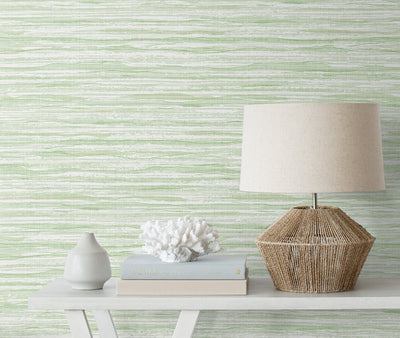 product image for Skye Wave Stringcloth Wallpaper in Baby Lettuce 92