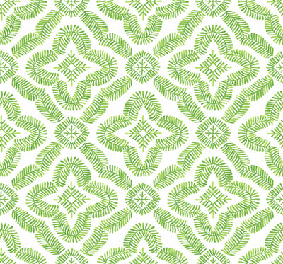 product image of Talia Botanical Medallion Wallpaper in Kiwi Green 539