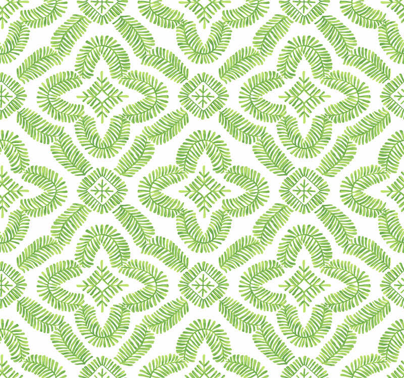 media image for Talia Botanical Medallion Wallpaper in Kiwi Green 219