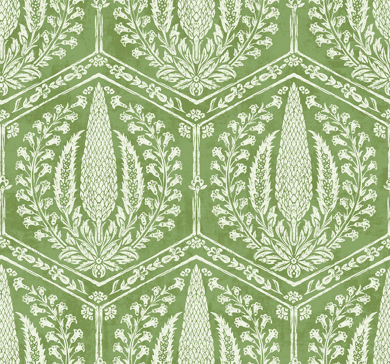 media image for Cyrus Harvest Wallpaper in Courtyard Green 268