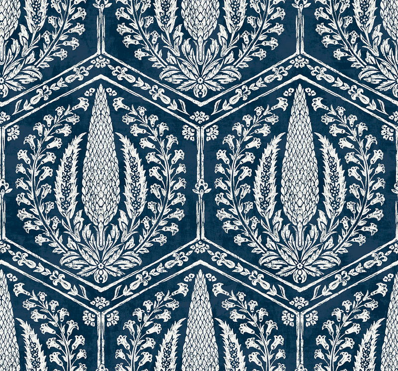 media image for Cyrus Harvest Wallpaper in Rich Navy 230