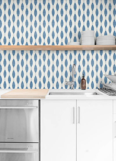 product image for Ditto Peel-and-Stick Wallpaper in French Blue by Stacy Garcia for NextWall 54