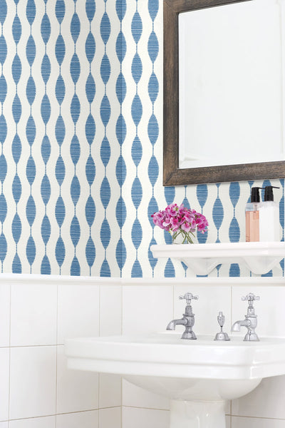 product image for Ditto Peel-and-Stick Wallpaper in French Blue by Stacy Garcia for NextWall 61