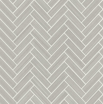 product image of Herringbone Inlay Peel & Stick Wallpaper in Warm Stone/Pearl by Stacy Garcia 543