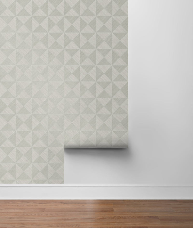 media image for Geo Inlay Peel & Stick Wallpaper in Lunar Grey by Stacy Garcia 271