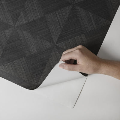 product image for Geo Inlay Peel & Stick Wallpaper in Charcoal by Stacy Garcia 44