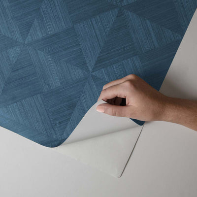 product image for Geo Inlay Peel & Stick Wallpaper in Denim Blue by Stacy Garcia 85