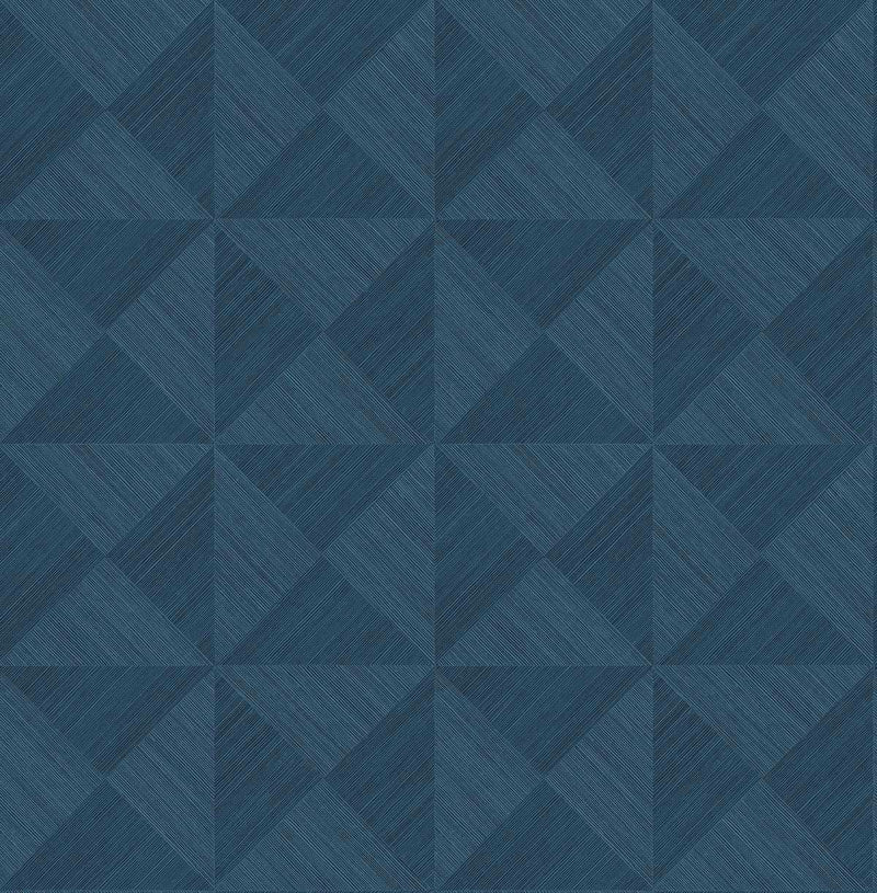 media image for Geo Inlay Peel & Stick Wallpaper in Denim Blue by Stacy Garcia 246