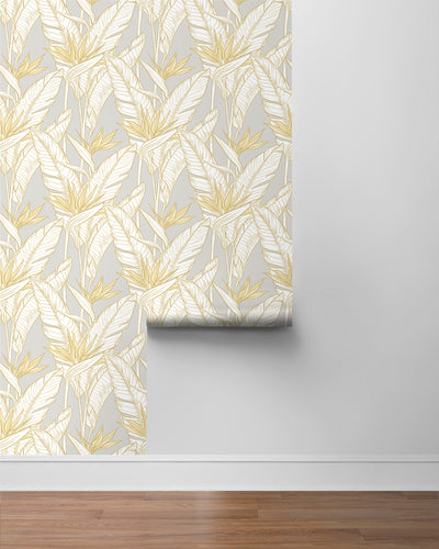 product image for Birds of Paradise Peel & Stick Wallpaper in Grey/Gold by Stacy Garcia 76