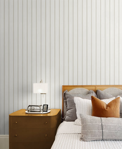 product image for Faux Wooden Slats Peel & Stick Wallpaper in Dove by Stacy Garcia 83