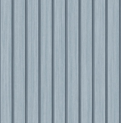 product image of Sample Faux Wooden Slats Peel & Stick Wallpaper in Blue Skies by Stacy Garcia 548