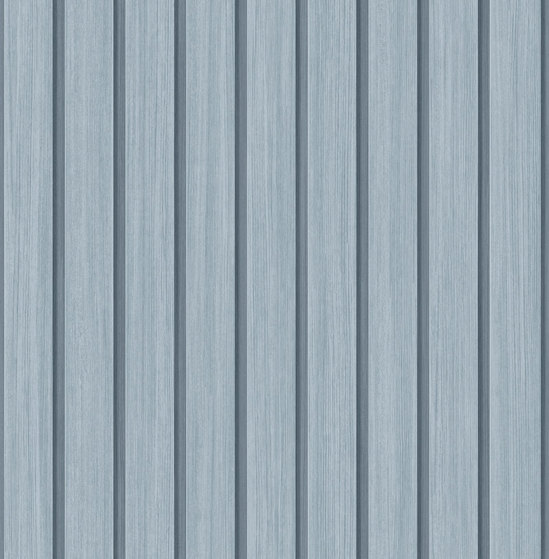 media image for Sample Faux Wooden Slats Peel & Stick Wallpaper in Blue Skies by Stacy Garcia 235