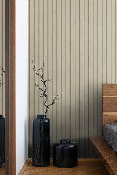 product image for Faux Wooden Slats Peel & Stick Wallpaper in Neutral by Stacy Garcia 79